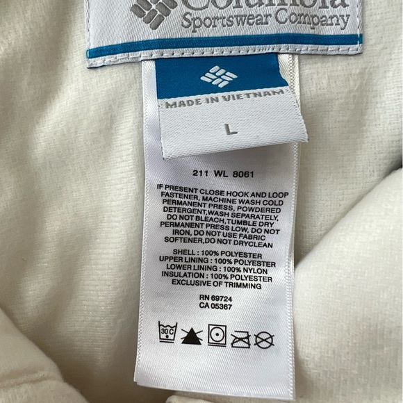 NWT Columbia Moonlight Mover II Omni Shield Ski/Snow Pants in Off White, L - Picture 12 of 12